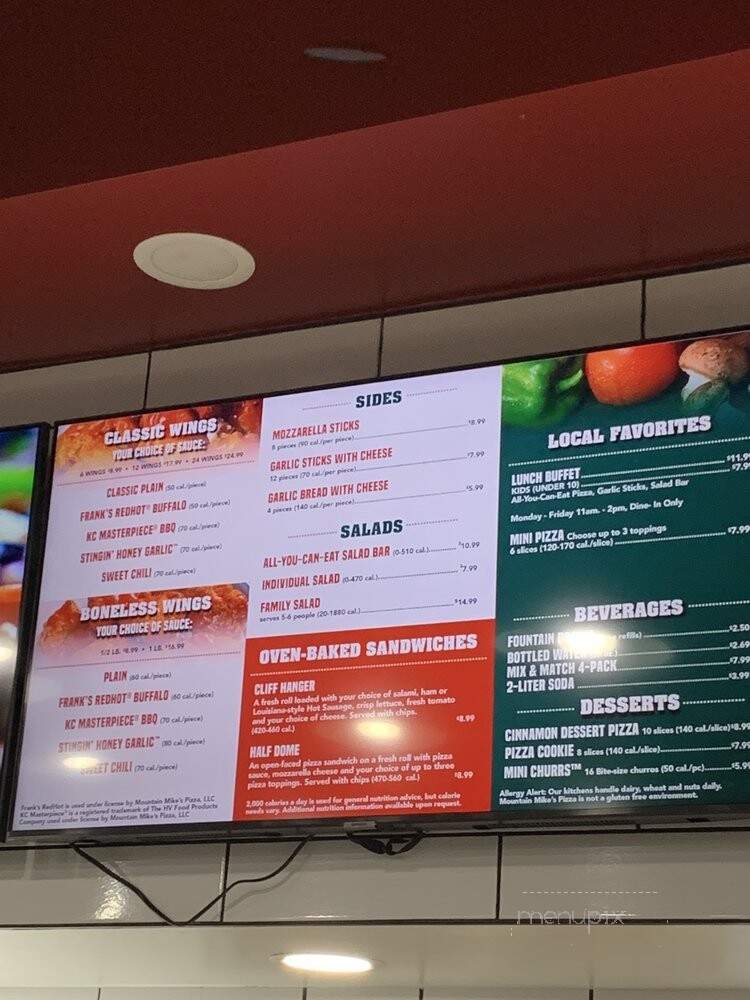 Mountain Mike's Pizza - Chandler, AZ menu_pic