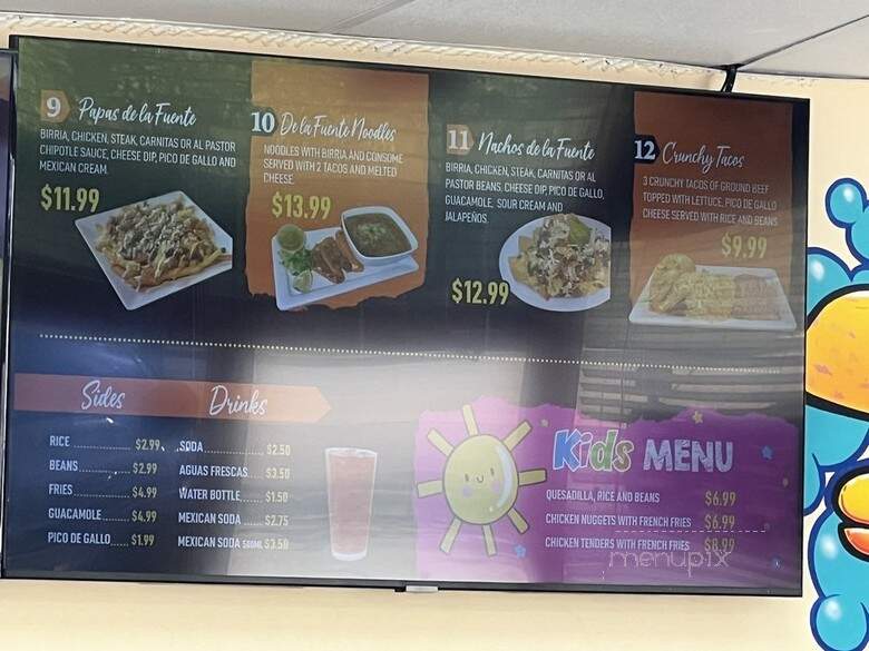 De La Fuente Tacos De Birria - Arlington, TX menu_pic