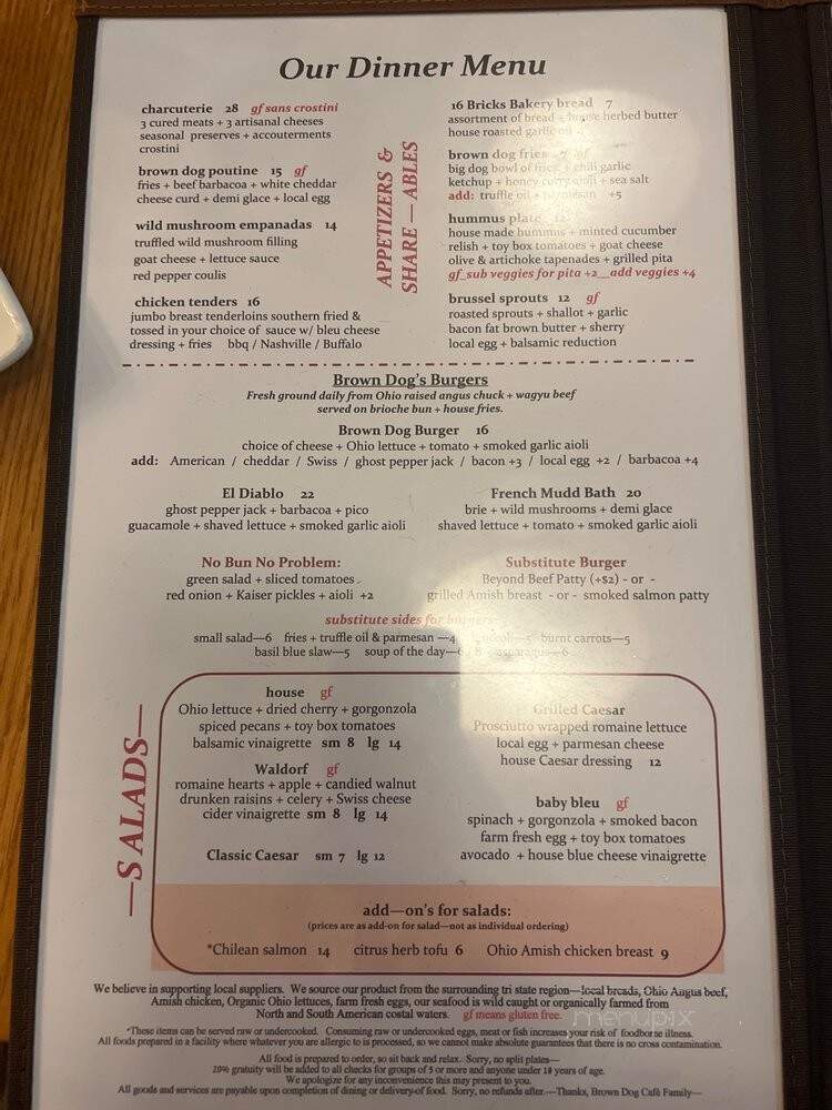 The Brown Dog Cafe - Blue Ash, OH menu_pic
