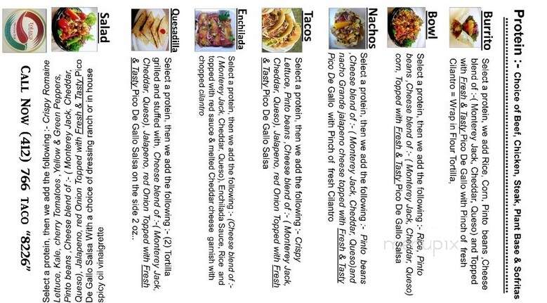 ToLuca Mexican Grill - Bellevue, PA menu_pic