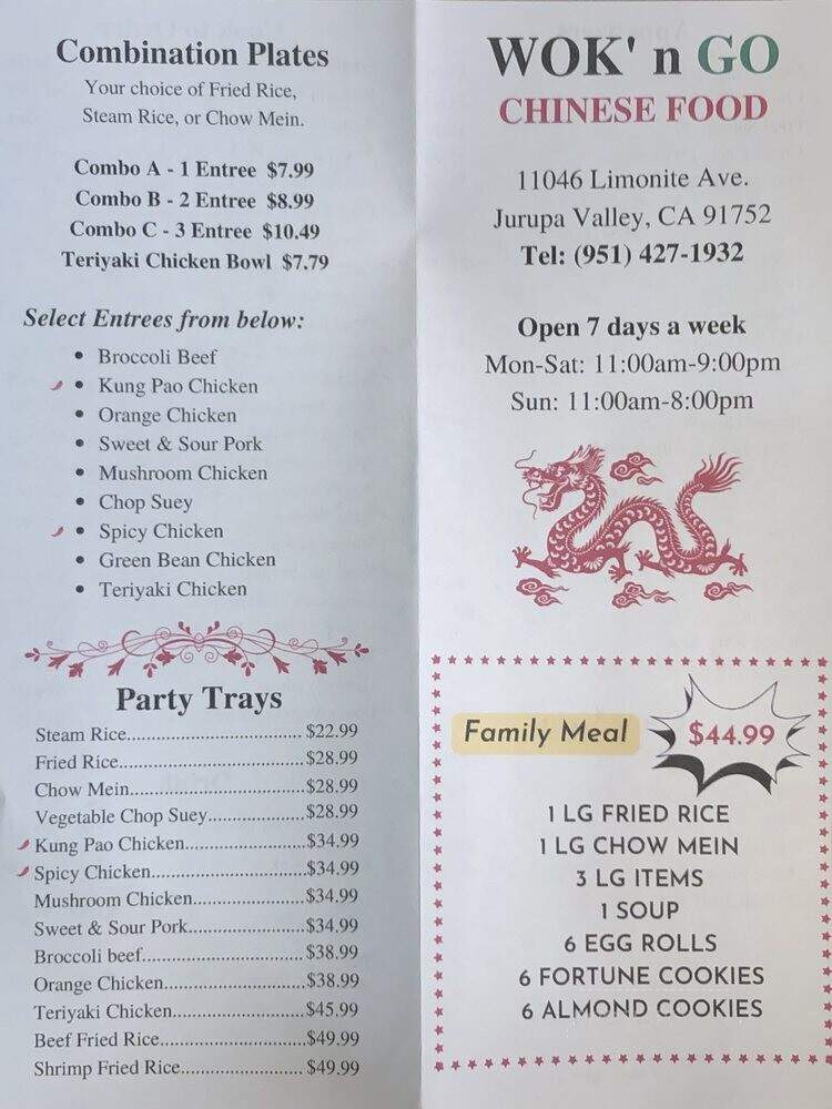 Wok N' Go - Jurupa Valley, CA menu_pic
