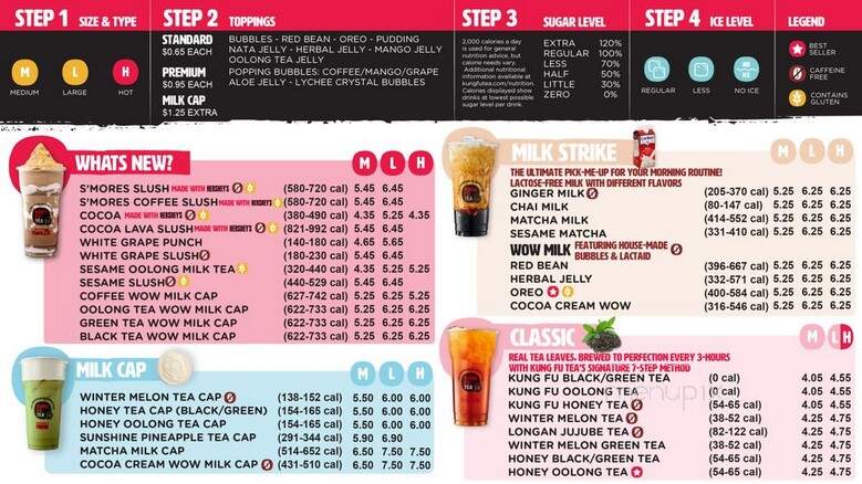 Kung Fu Tea - Gaithersburg, MD menu_pic