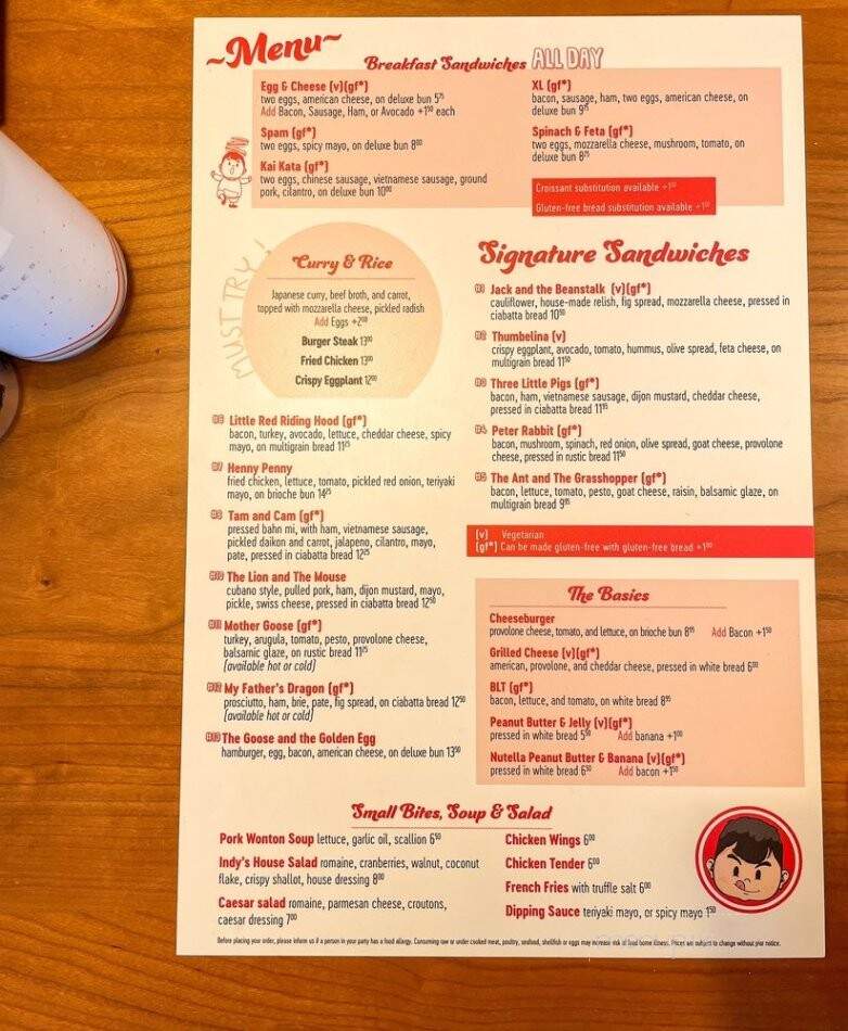 Indys Sandwich - South Portland, ME menu_pic