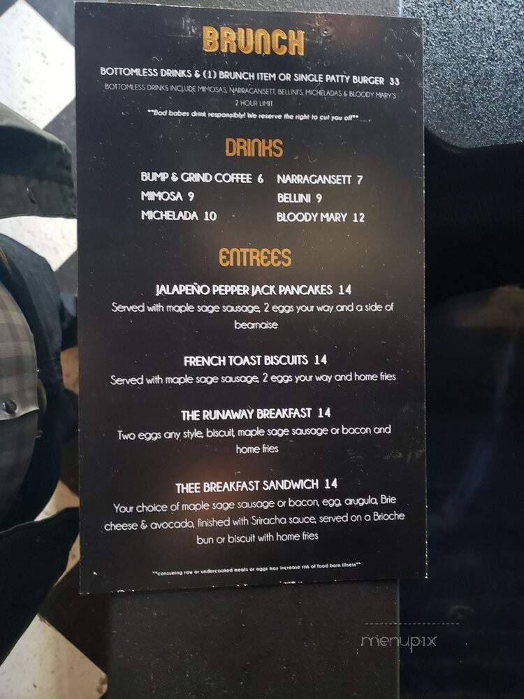 The Runaway - Washington, DC menu_pic