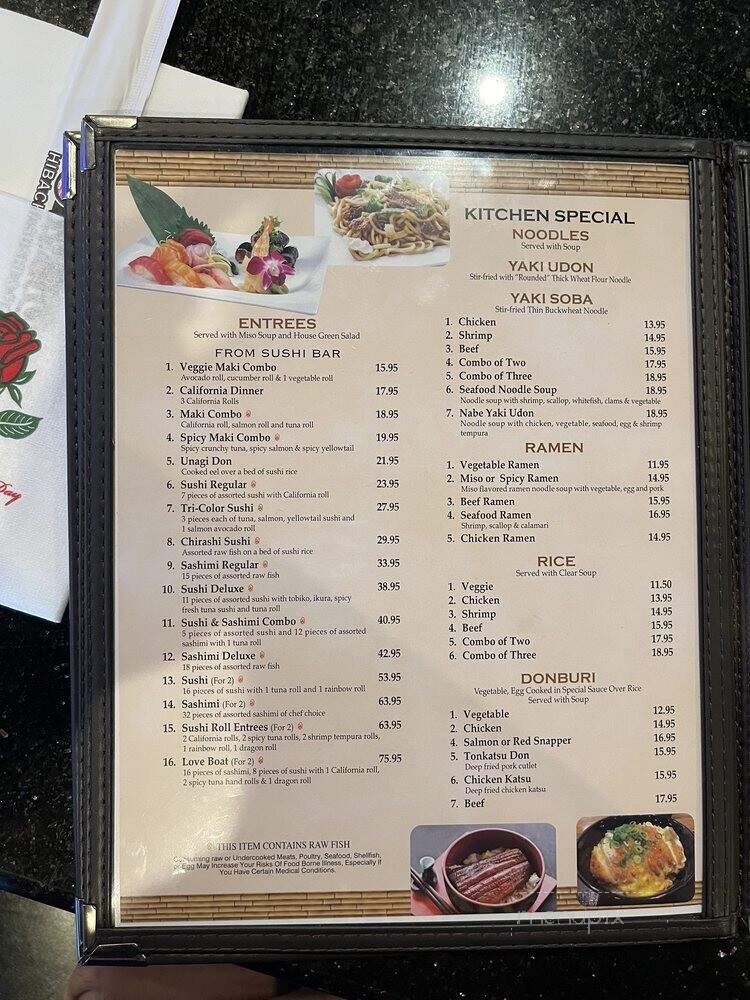 Kyoto Hibachi Sushi & Bar - Fort Worth, TX menu_pic