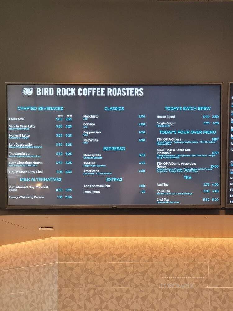 Bird Rock Coffee Roasters - San Diego, CA menu_pic