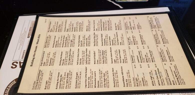 Bulldog Ale House - West Allis, WI menu_pic