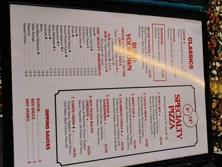 Dicey's Tavern - Nashville, TN menu_pic
