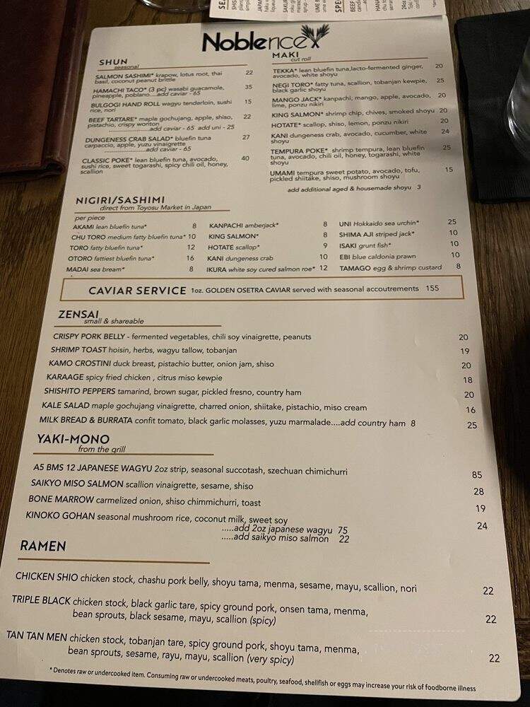 Noble Rice - Tampa, FL menu_pic