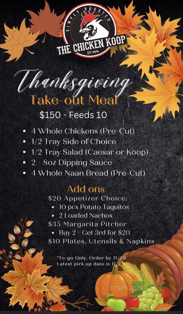The Chicken Koop - Montebello, CA menu_pic