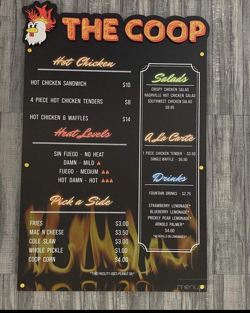 The Coop - Bakersfield, CA menu_pic