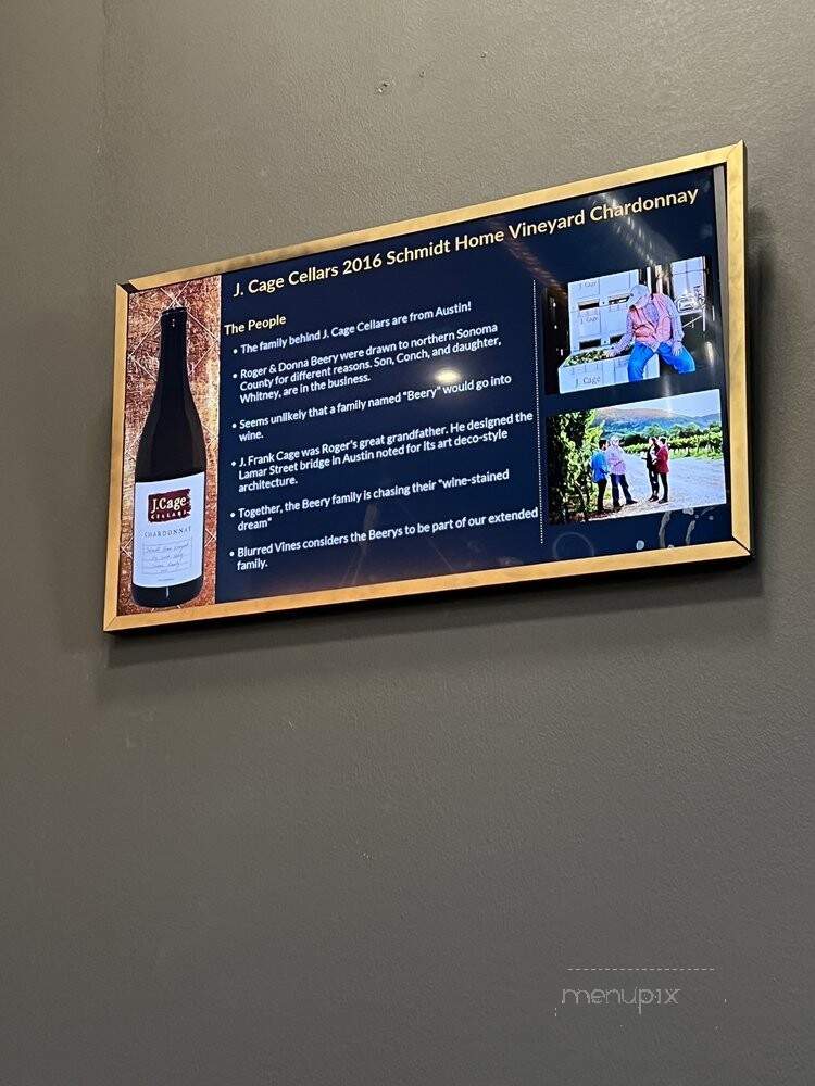 Blurred Vines - Austin, TX menu_pic