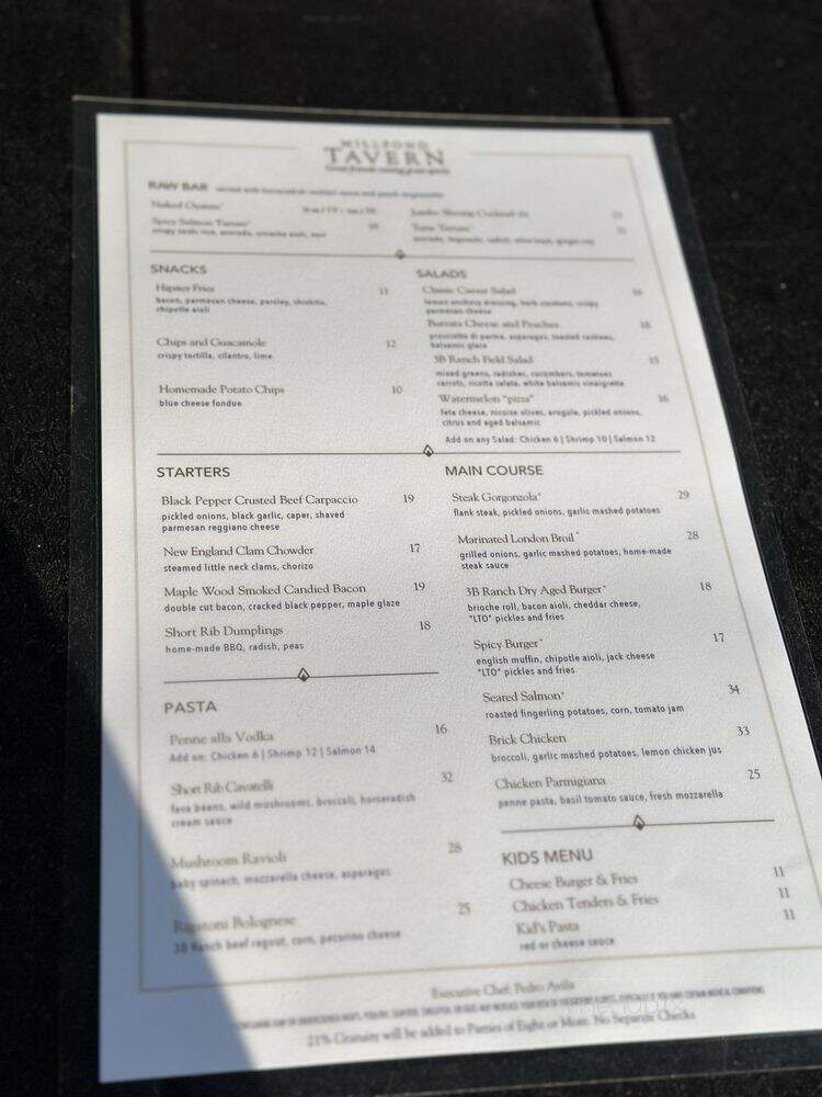 Millpond Steakhouse - Northford, CT menu_pic