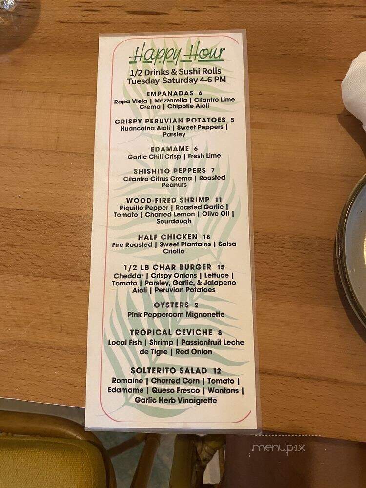Casa Cana - Jupiter, FL menu_pic