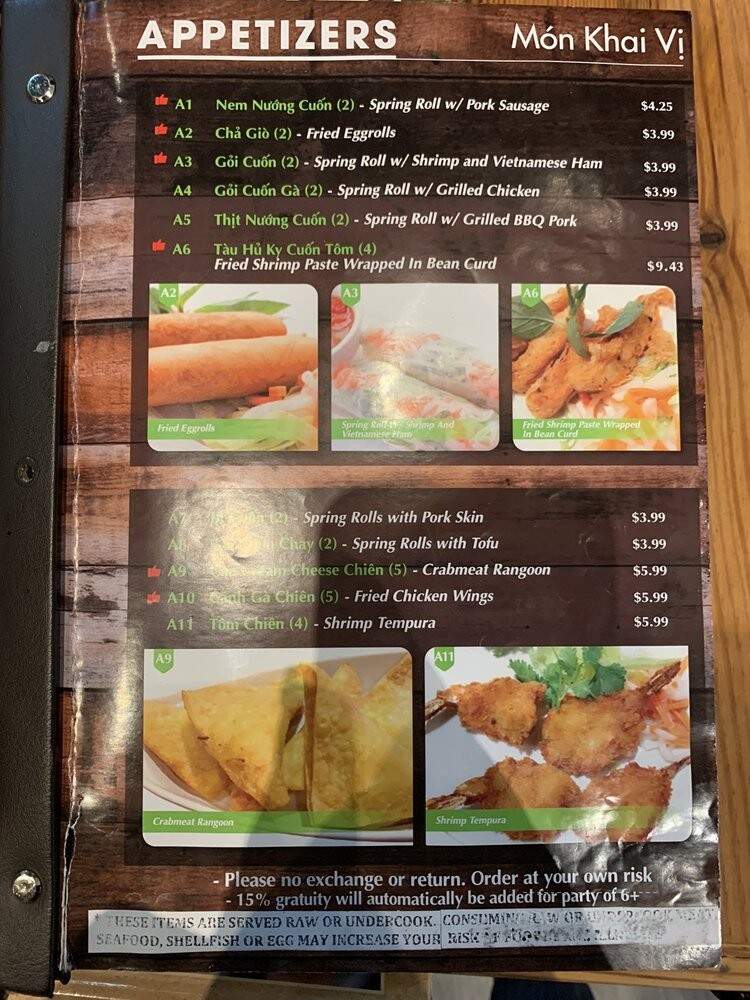 Pho Viet Number One - Peachtree Corners, GA menu_pic
