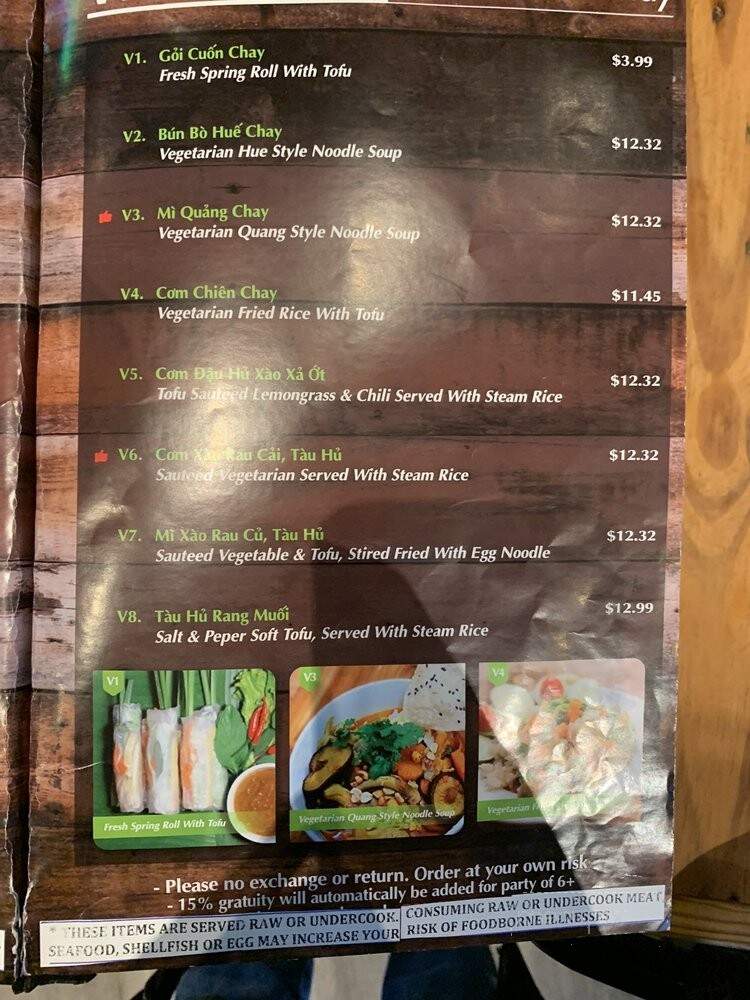 Pho Viet Number One - Peachtree Corners, GA menu_pic