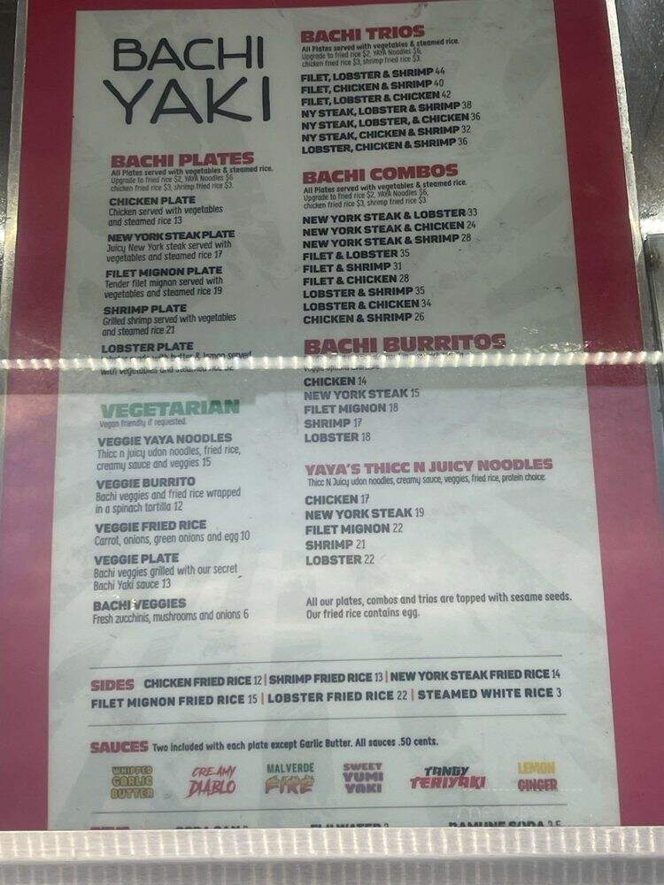 Bachi Yaki - La Puente, CA menu_pic