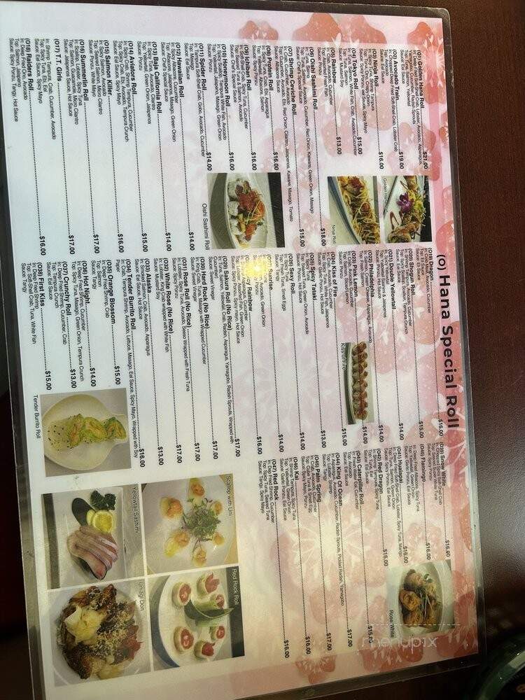 Hana Sushi - Las Vegas, NV menu_pic