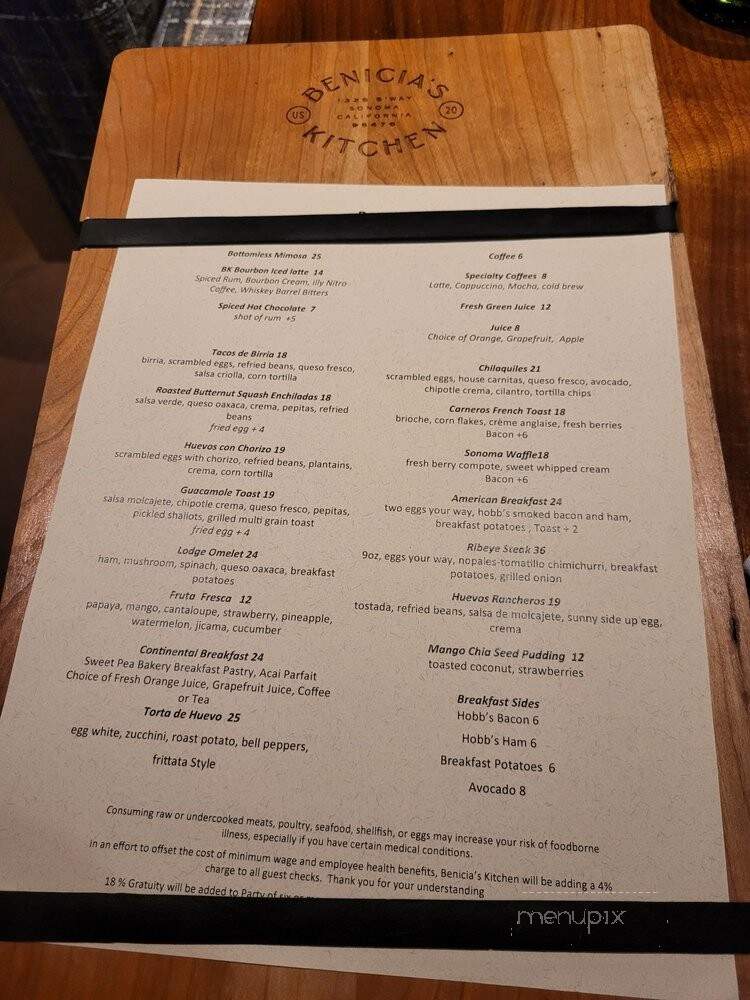 Benicia's Kitchen - Sonoma, CA