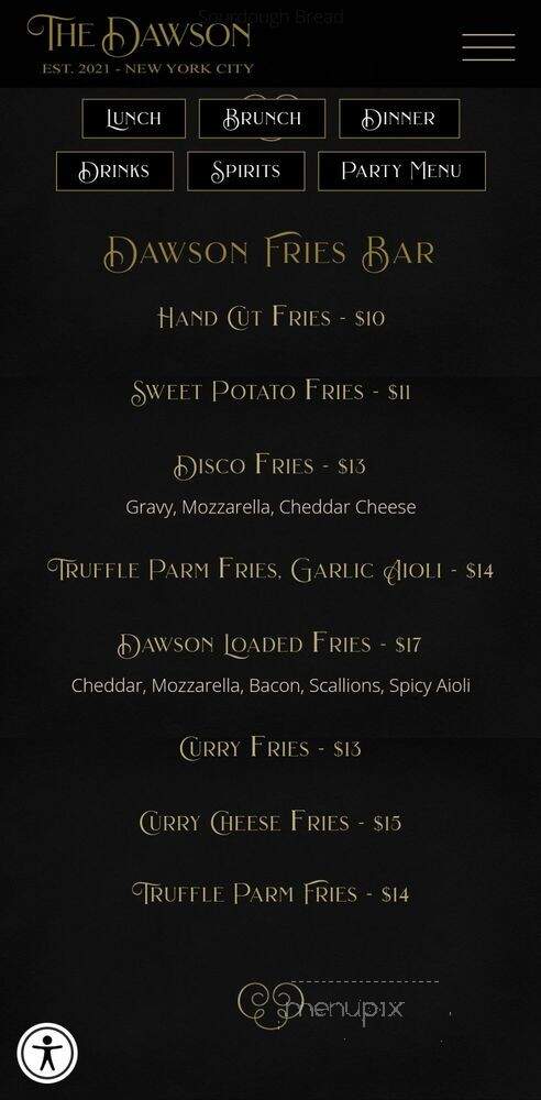 The Dawson NYC - New York, NY menu_pic