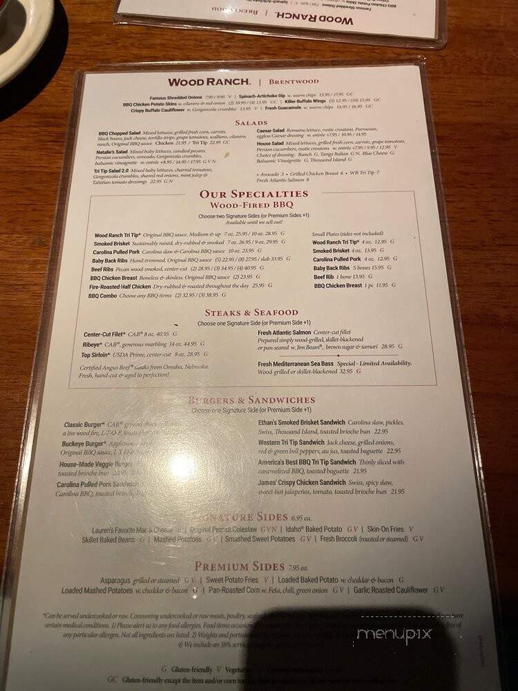 Wood Ranch - Los Angeles, CA menu_pic