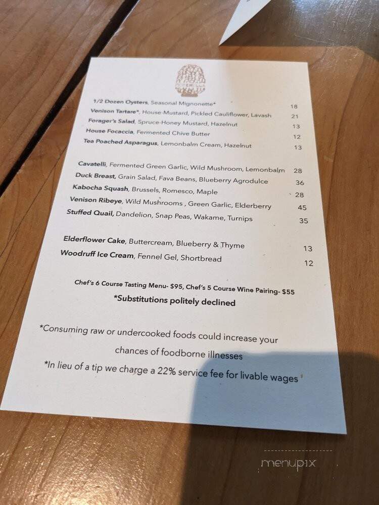Morchella - Portland, OR menu_pic