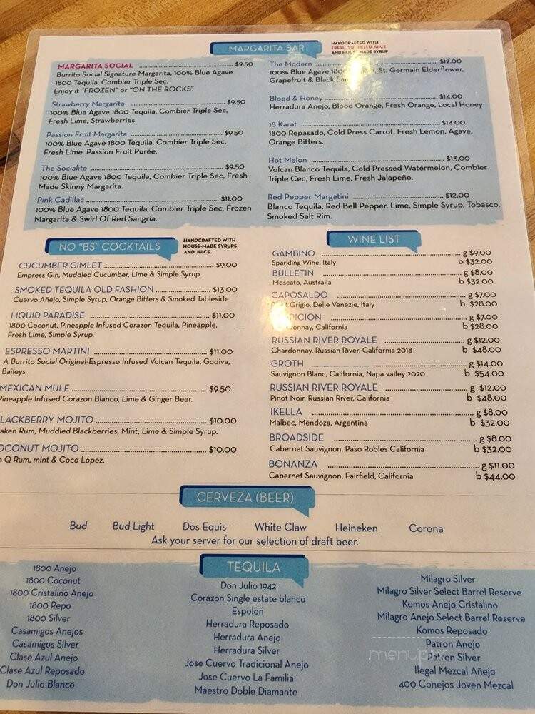 Burrito Social - Deerfield Beach, FL menu_pic