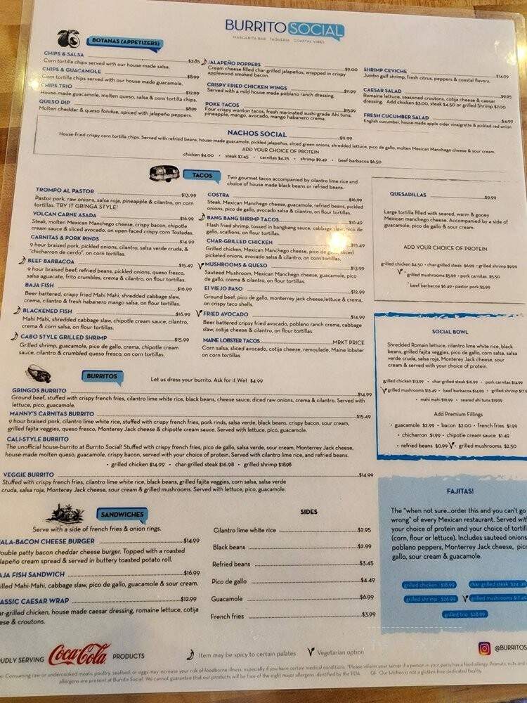 Burrito Social - Deerfield Beach, FL menu_pic