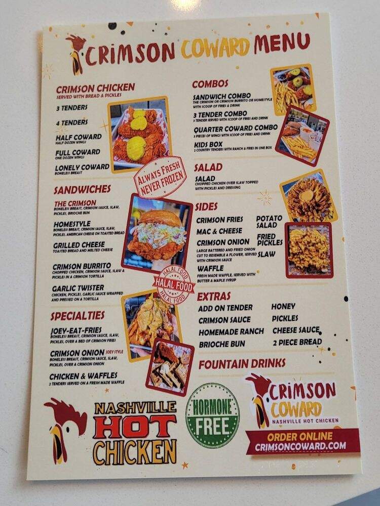 Crimson Coward - Long Beach, CA menu_pic