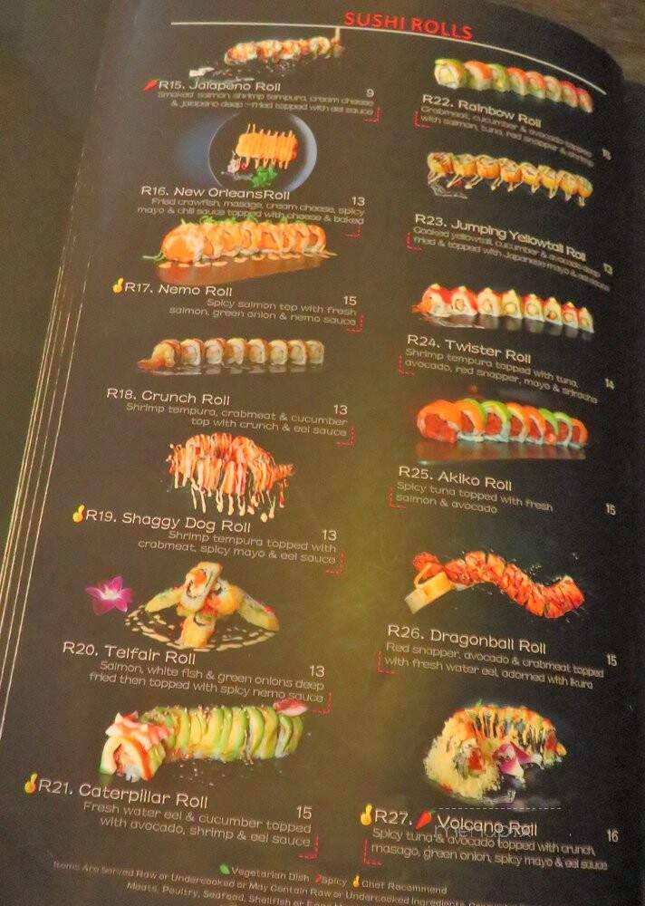 Akiko - Houston, TX menu_pic
