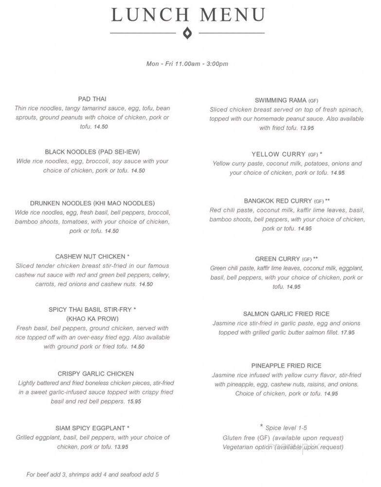 Noi Thai Cuisine - Seattle, WA menu_pic