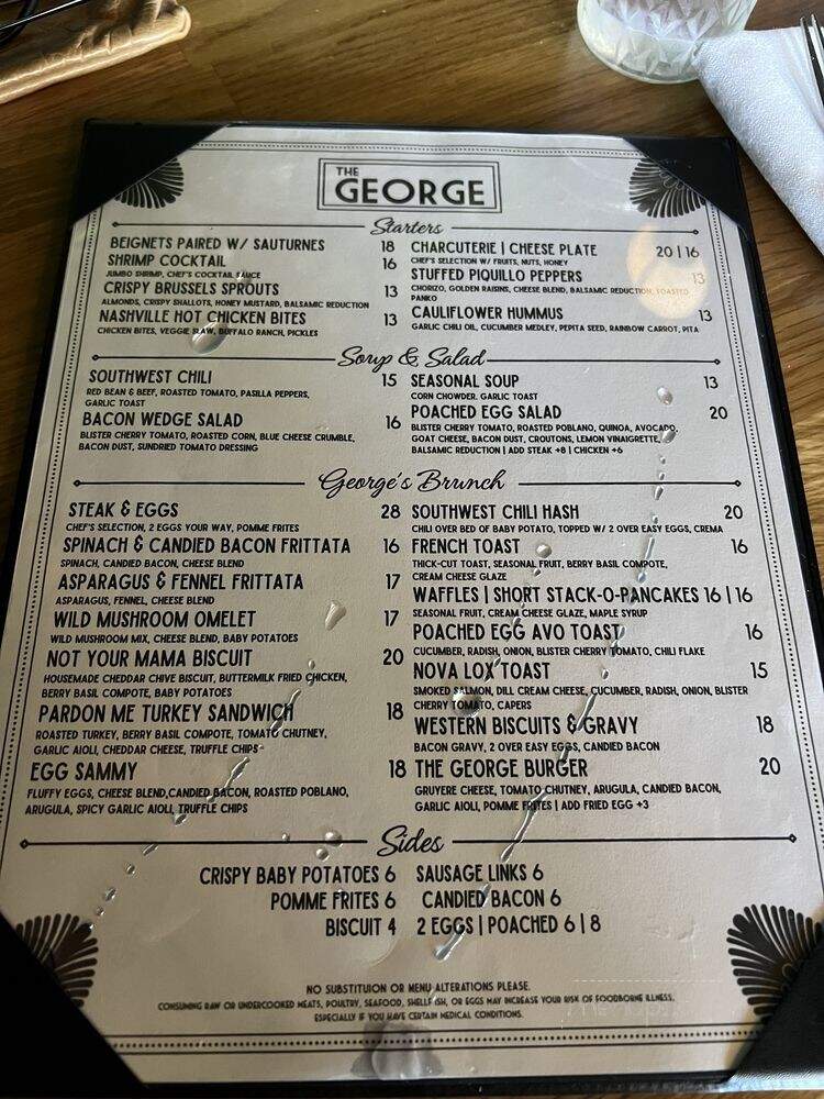 The George - Pasadena, CA menu_pic