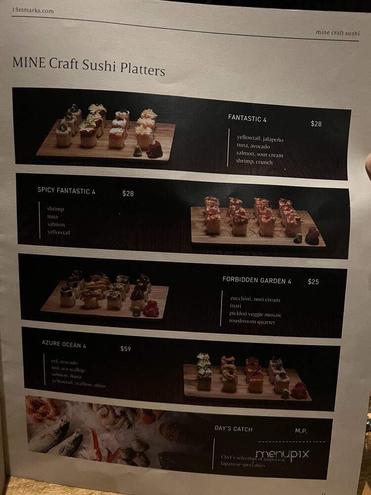 Mine Craft Sushi - New York, NY menu_pic