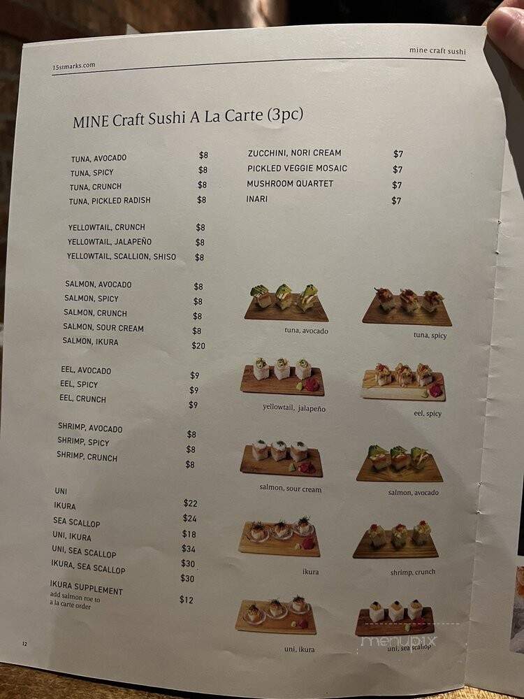 Mine Craft Sushi - New York, NY menu_pic