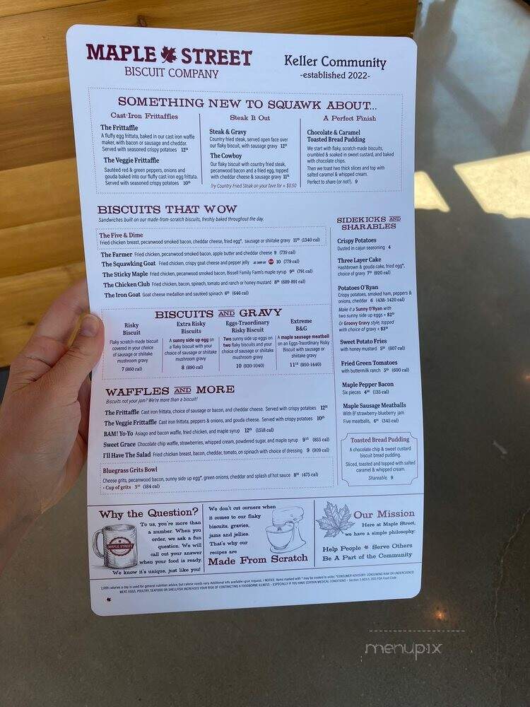 Maple Street Biscuit Co. - Keller, TX menu_pic
