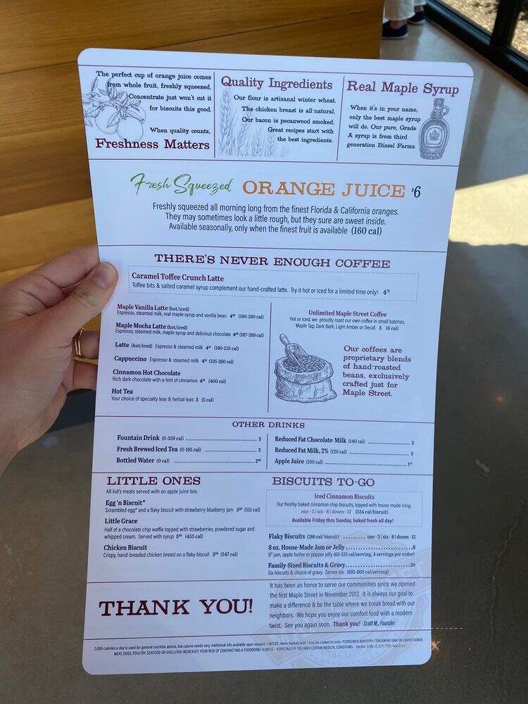 Maple Street Biscuit Co. - Keller, TX menu_pic
