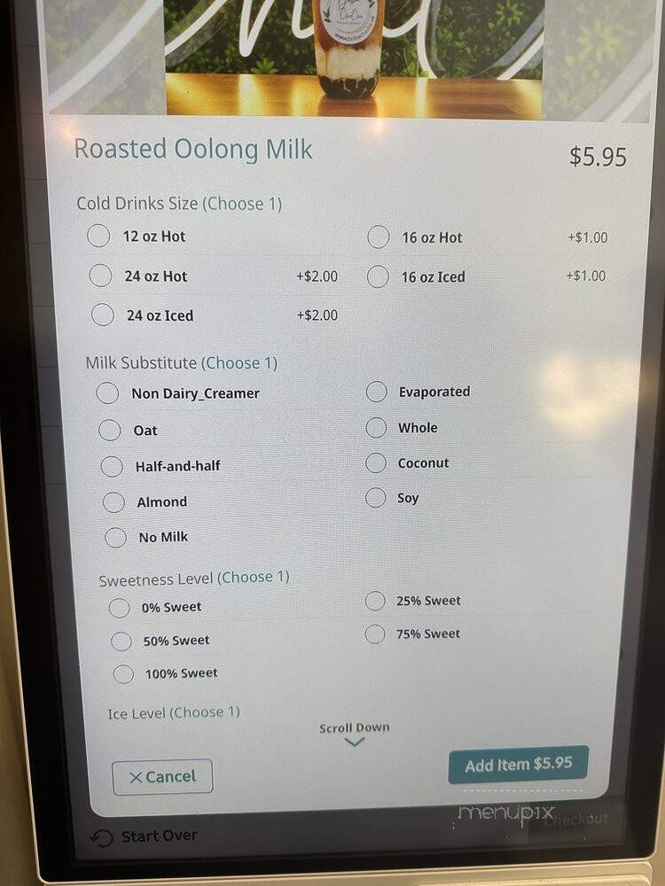 BoBa ChaCha - Pasadena, CA menu_pic