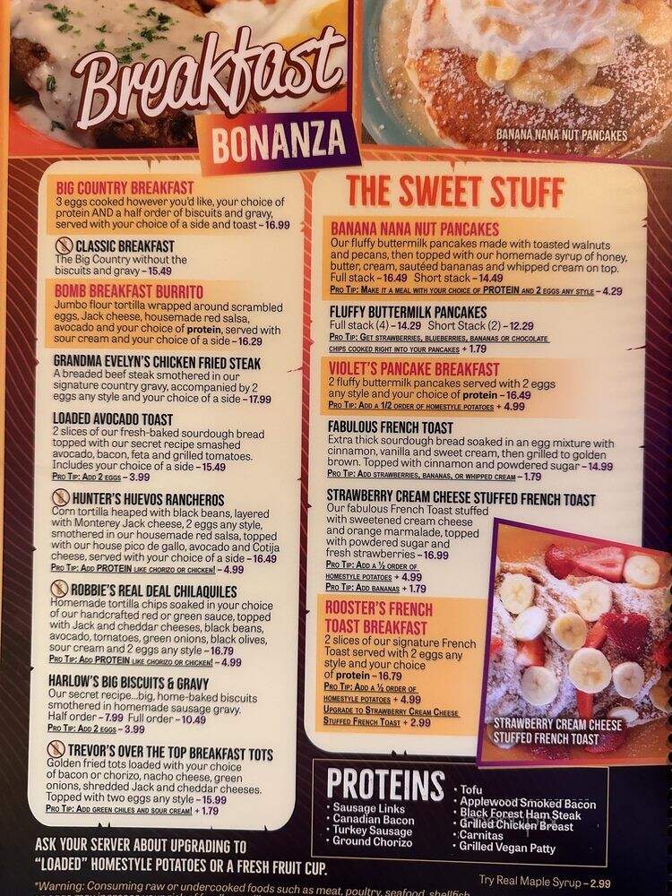 Violet Rooster - Chino Hills, CA menu_pic