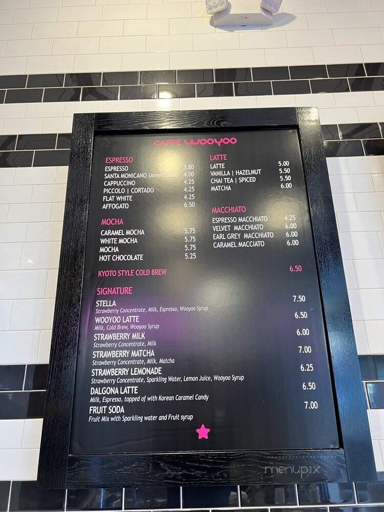 Caffe Wooyoo - Santa Monica, CA menu_pic