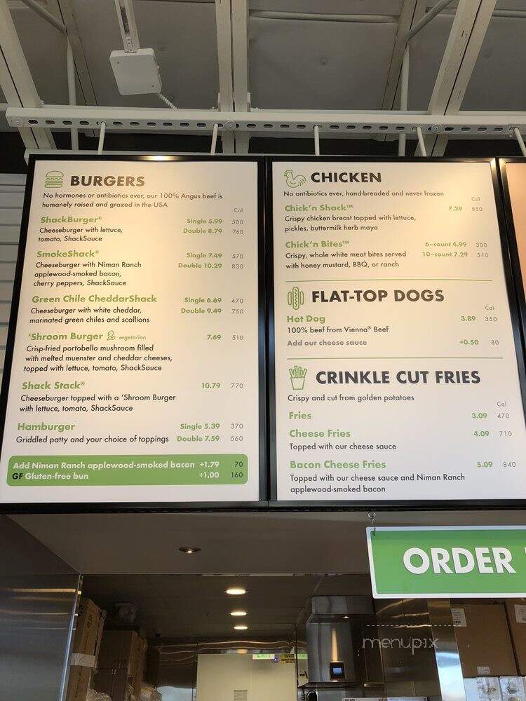 Shake Shack - Edgewater, CO menu_pic