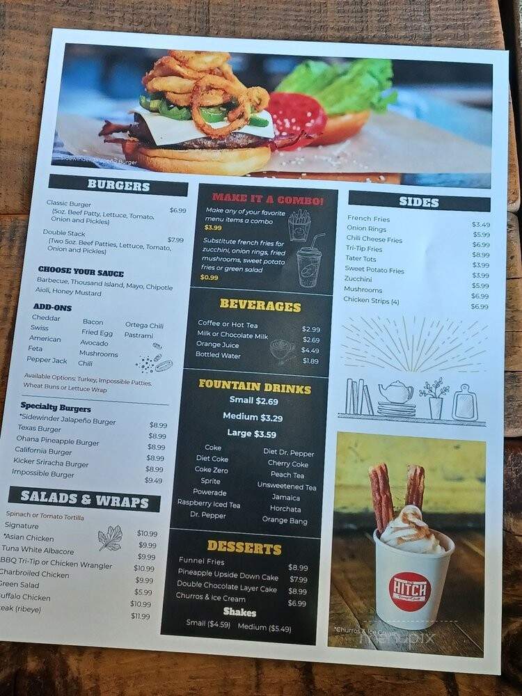The Hitch Burger Grill - Upland, CA menu_pic