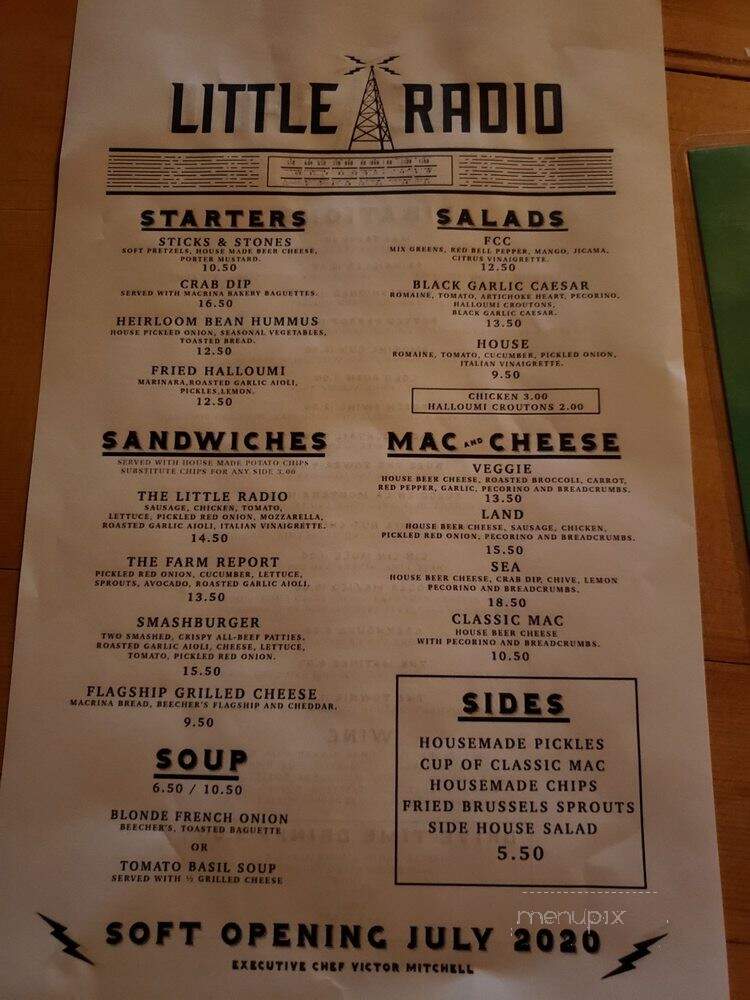 Little Radio - Tacoma, WA menu_pic