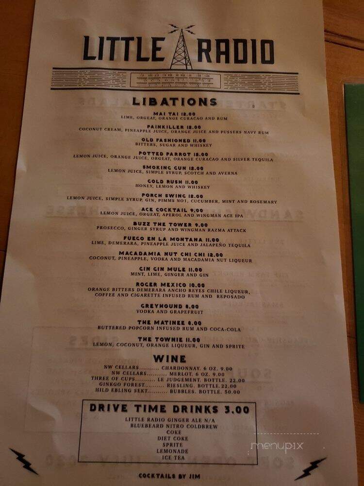 Little Radio - Tacoma, WA menu_pic