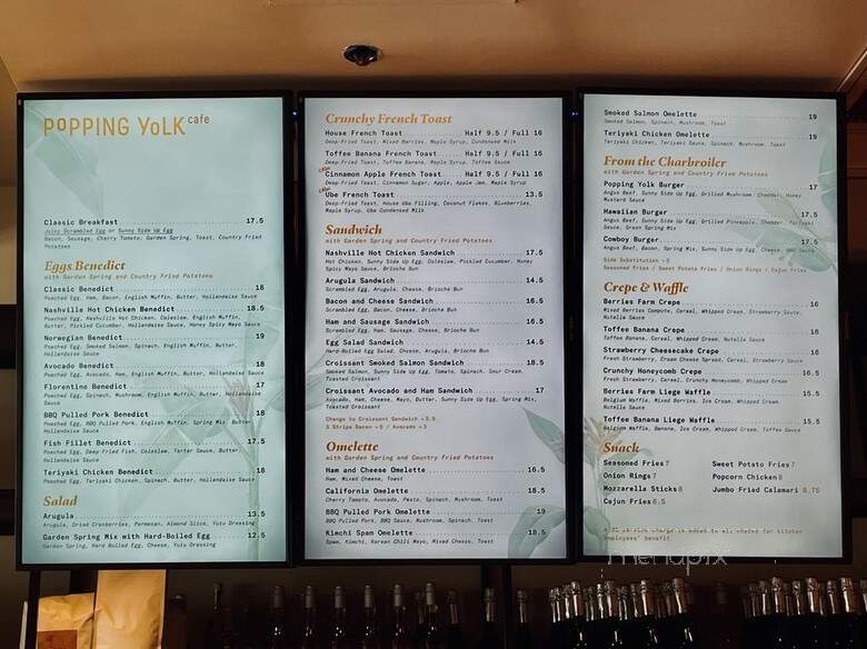 Popping Yolk Cafe - Pasadena, CA menu_pic
