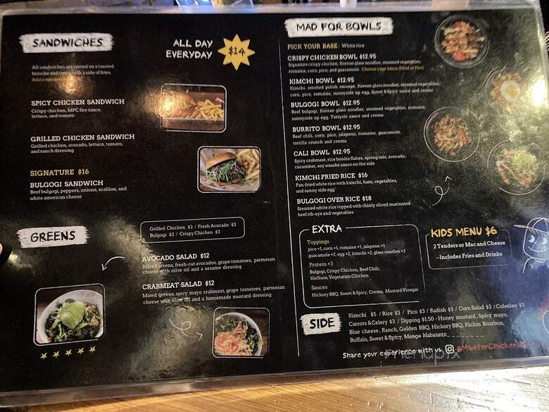 Mad For Chicken - Frisco, TX menu_pic