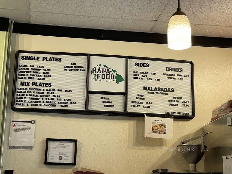 Hapa Food - Mesa, AZ menu_pic