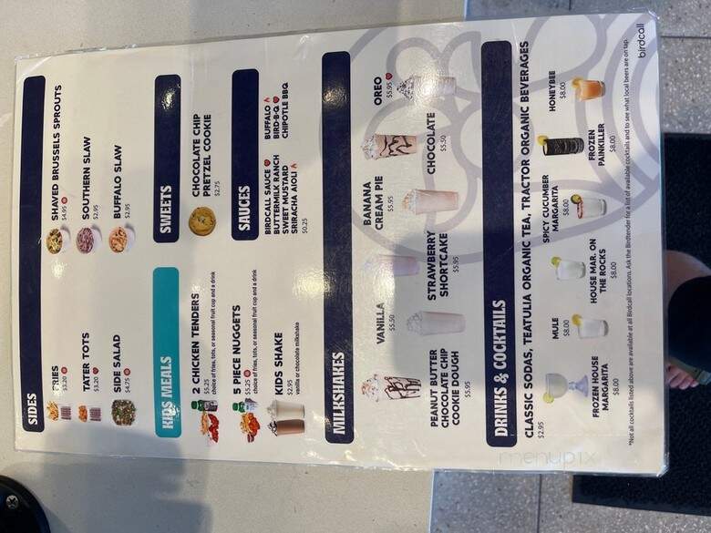 Birdcall - Scottsdale, AZ menu_pic