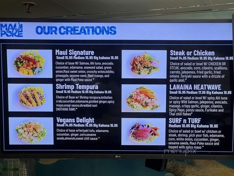 Maui Poke - Lahaina, HI menu_pic