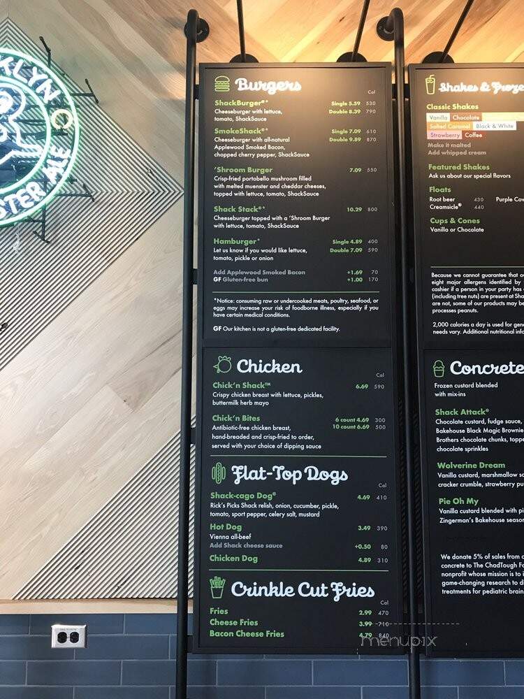 Shake Shack - Ann Arbor, MI menu_pic