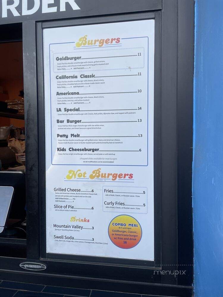 Goldburger - Los Angeles, CA menu_pic